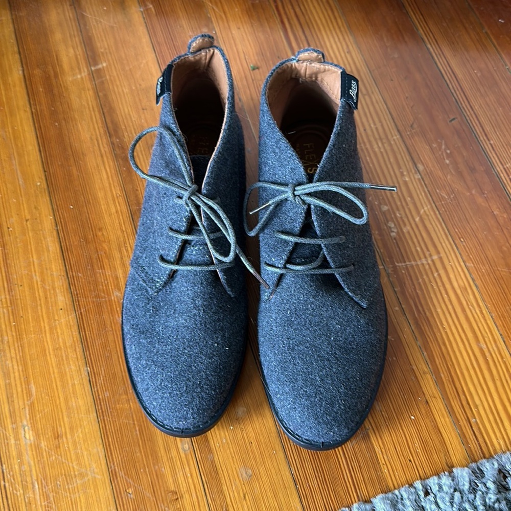 Wool lace up bootie